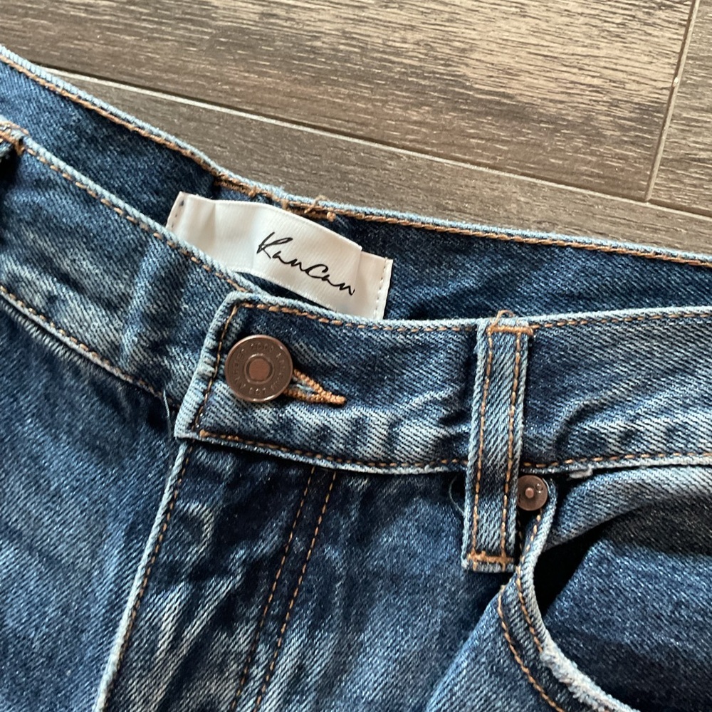 Euc-Kancan Button Fly Distressed Bootcut - image 1